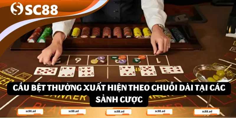 Cầu bệt thường xuất hiện theo chuỗi dài tại các sảnh cược